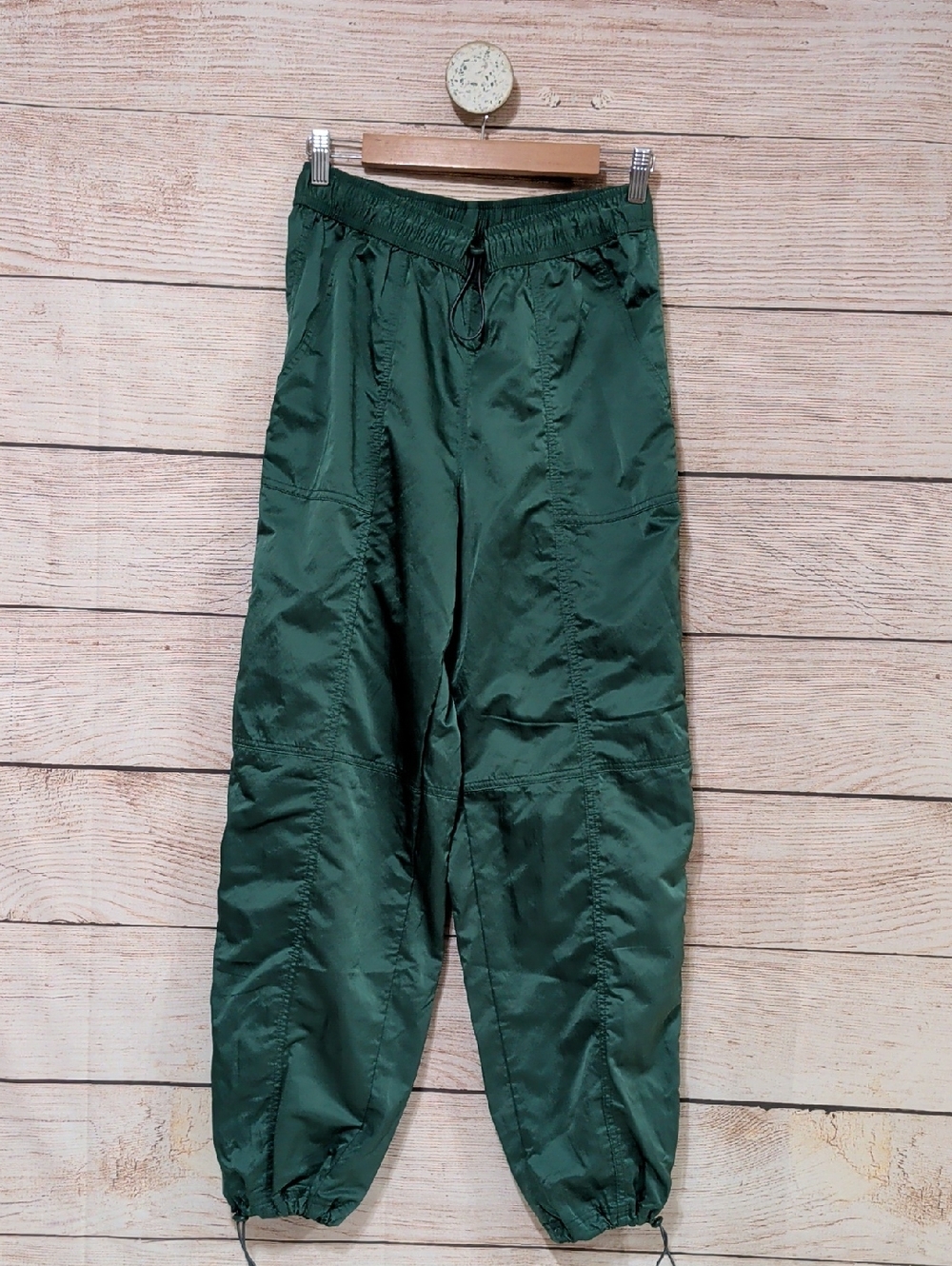 Wild Fable Dark Green Drawstring Windbreaker Jogger Pants Small